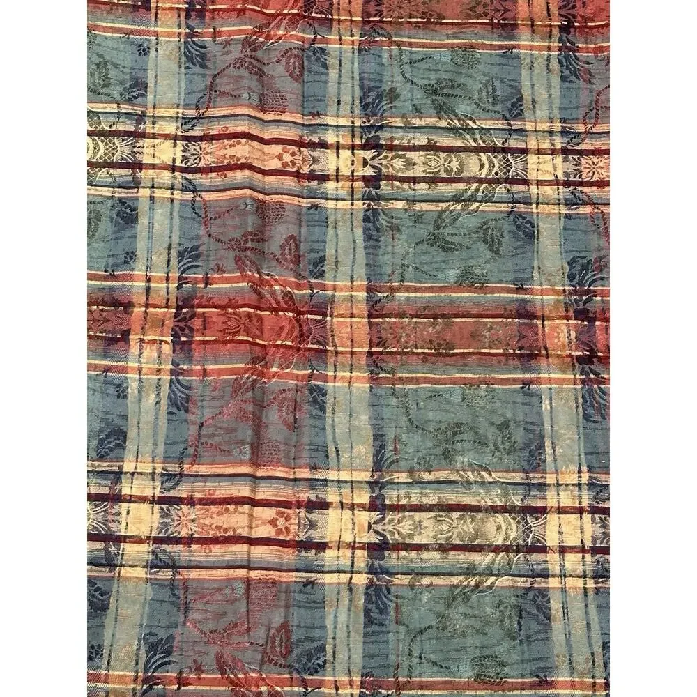 2 Brocade X Long 156 X 36 Door Window Hanging Valance Rare Earthy Tones Topper